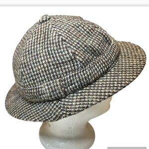 Harris Tweed Pure Scottish Wool Hat Size 6 3/4 55cm.
